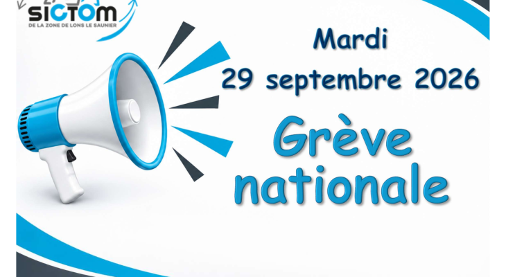 Mardi 29 septembre 2026 : grève nationale !